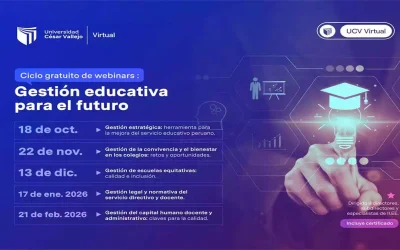 UCV lanza ciclo gratuito de webinars “Gestión Educativa para el Futuro” para directores y especialistas educativos