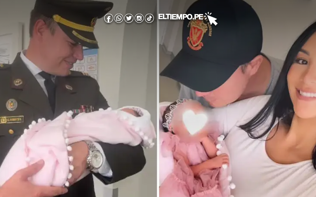 George Forsyth presenta a su hija recién nacida