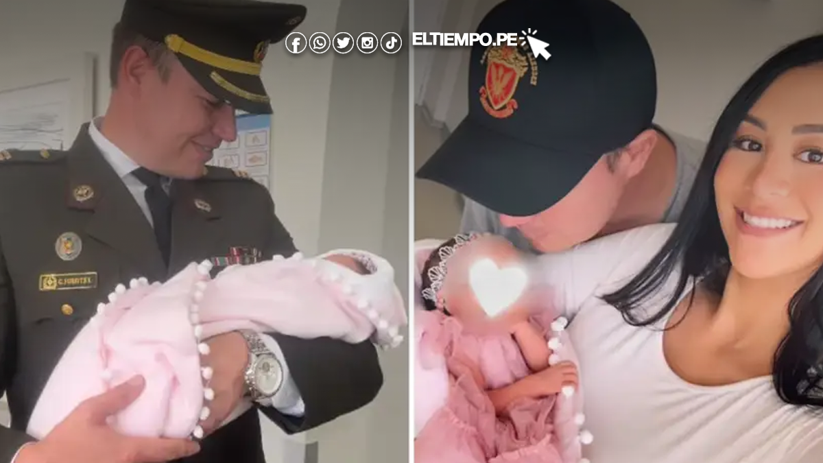 George Forsyth presenta a su hija recién nacida George Forsyth presenta a su hija recién