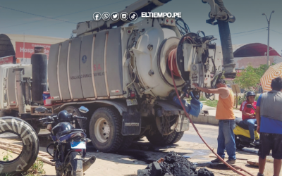 Sullana: Pedazos de concreto en el desagüe