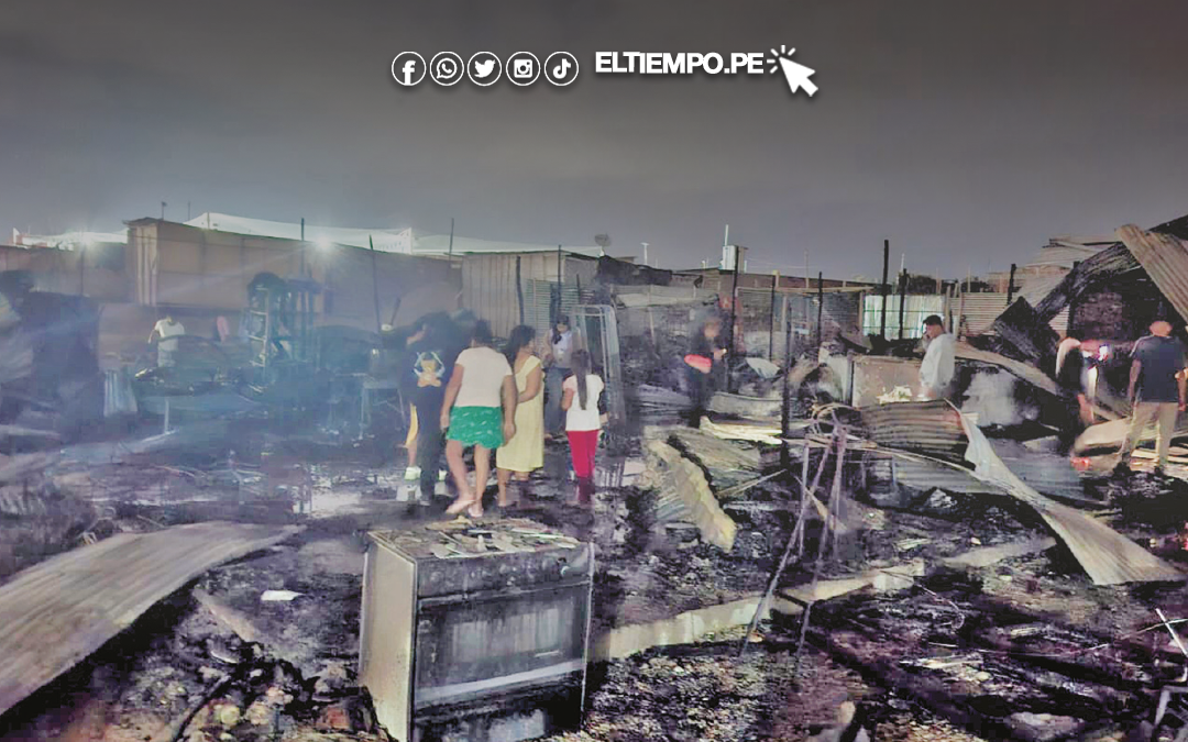 Sullana: Voraz incendio destruye viviendas de tres familias