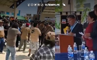 Pobladores de Los Órganos tiraron huevos al alcalde durante la sesión solemne por el 61 aniversario del distrito