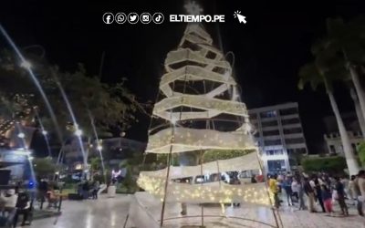 Chiclayo: Árbol navideño genera críticas y cuestionamientos a la gestión municipal