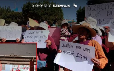 Padres de familia exigen nueva infraestructura para colegio histórico en San Román y advierten medidas más drásticas