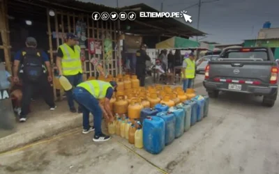 Tumbes: en operativo contra el contrabando incautan balones de gas y combustible ilegal