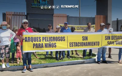 Vecinos denuncian áreas infantiles deterioradas y desagüe inconcluso