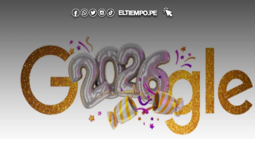 Google da la bienvenida al 2026 con un Doodle dorado que celebra el espíritu del Año Nuevo