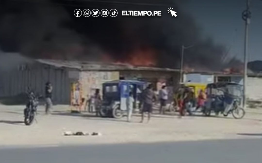Paita: Incendio en Villa Rosas deja seis viviendas destruidas a horas de la Nochebuena